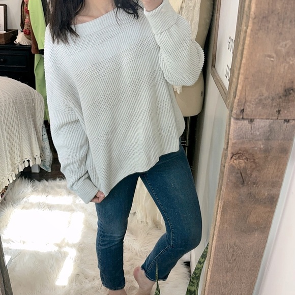 French connection knit sweater size medium cuffed sleeves cotton fabric - Picture 3 of 6